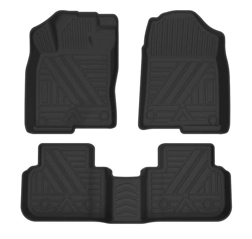 Floor Mats for 2022-2023 Honda Civic Gas Only 1st & 2nd Row Black