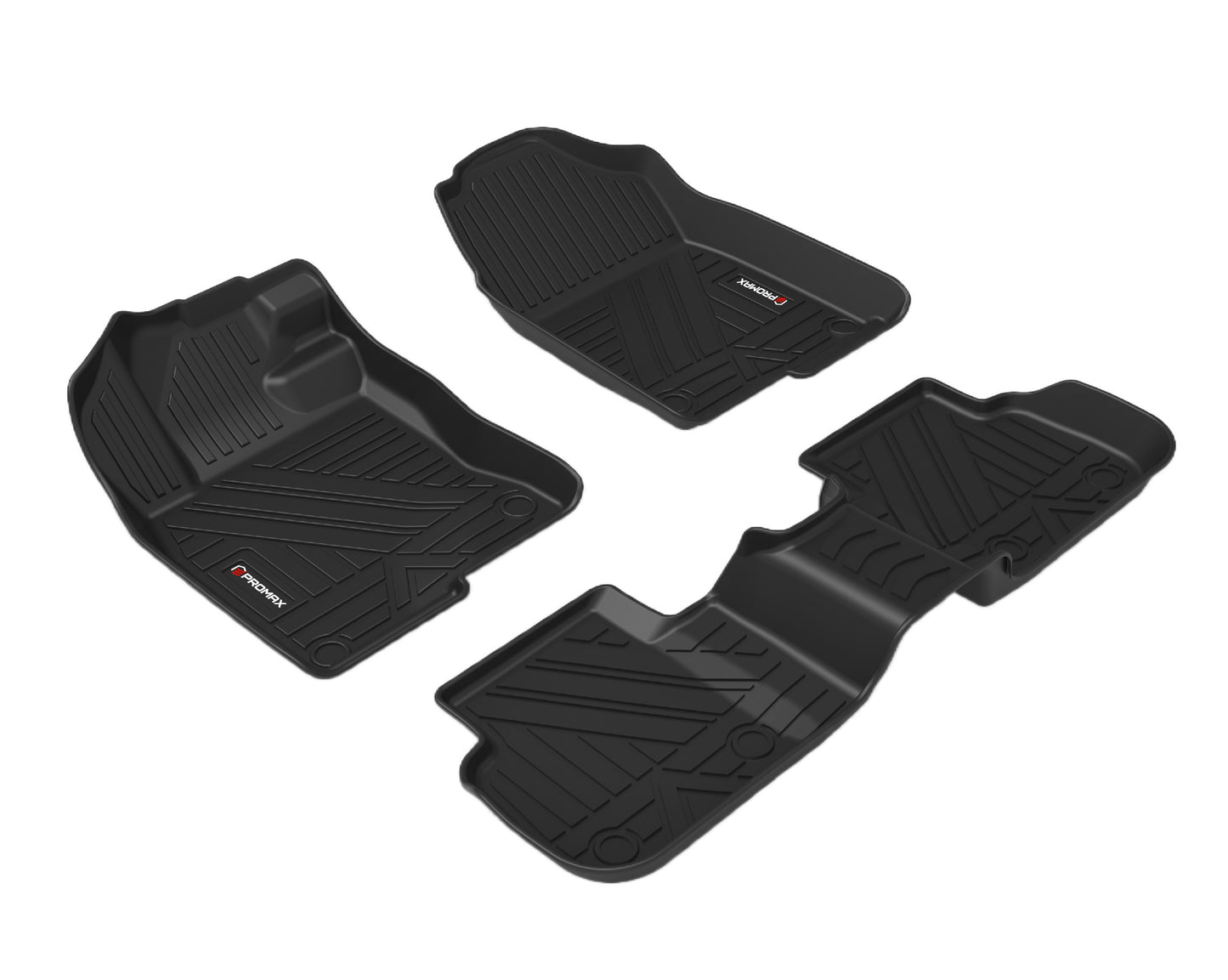 Tapis de sol pour Honda Civic à essence uniquement 2022-2023, 1re et 2e rangées, noir