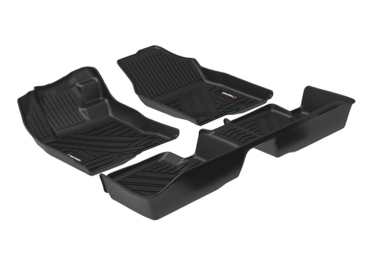 Tapis de sol pour Honda Civic 2016-2021 1re et 2e rangées noirs