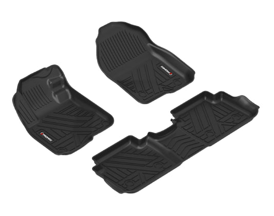 Tapis de sol pour Honda CR-V/Hybrid 2017-2022 1re et 2e rangées, noir