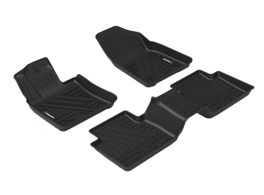 Tapis de sol pour Honda HR-V 2016-2022 1re et 2e rangées noirs