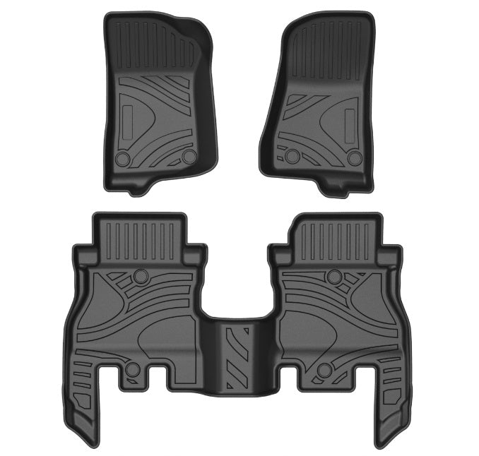 Floor Mats for 2018-2024 Jeep Wrangler JL Unlimited 4 Door Gas Only 1st & 2nd Row Black