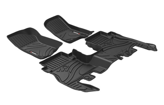 Tapis de sol pour Jeep Wrangler JL Unlimited 2018-2024 4 portes à gaz uniquement 1ère et 2ème rangées Noir