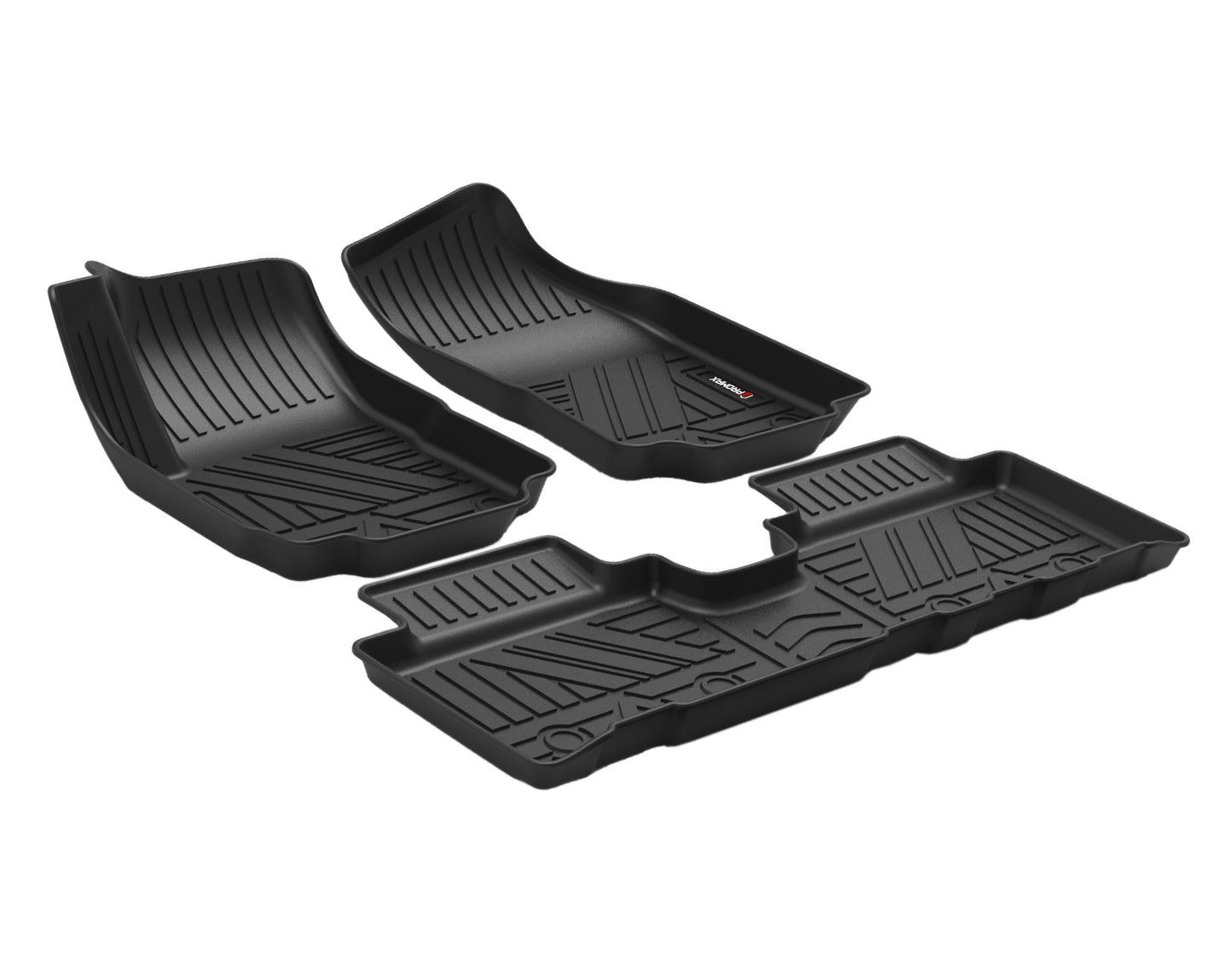 Tapis de sol pour Chevrolet Equinox 2018-2024 1re et 2e rangées noirs