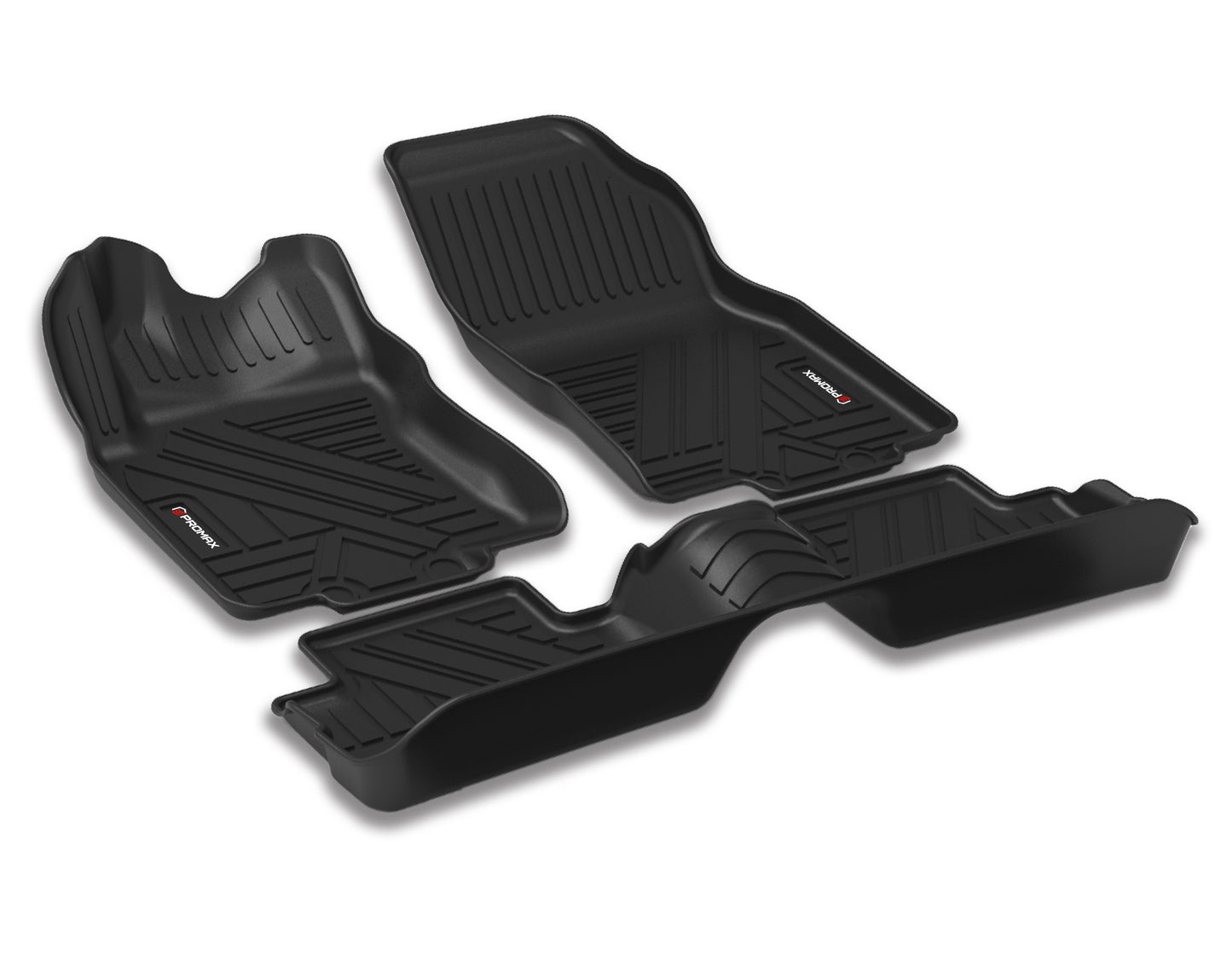 Tapis de sol pour Nissan Qashqai 2017-2023 1re et 2e rangées noirs