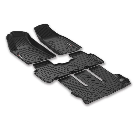 Tapis de sol pour Toyota Highlander 2014-2019 (non hybride) 1ère et 2ème rangée uniquement noir