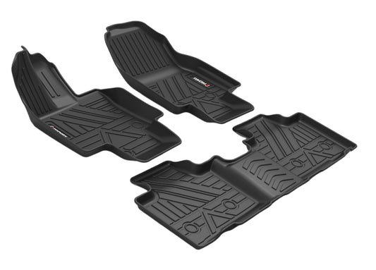 Tapis de sol pour Toyota Highlander/Hybride 2020-2023 1ère 2ème et 3ème rangée Noir