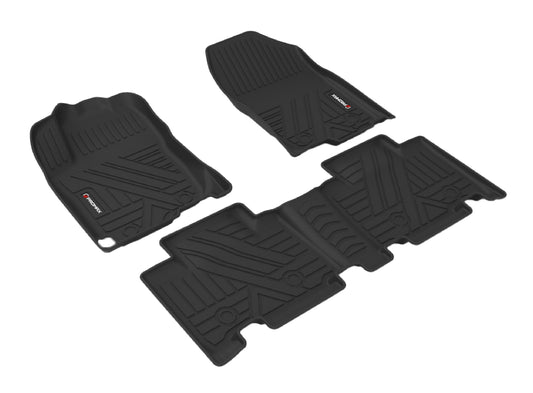 Tapis de sol pour Toyota RAV4 2013-2018 (pas pour hybride ou Prime) 1ère et 2ème rangée Noir