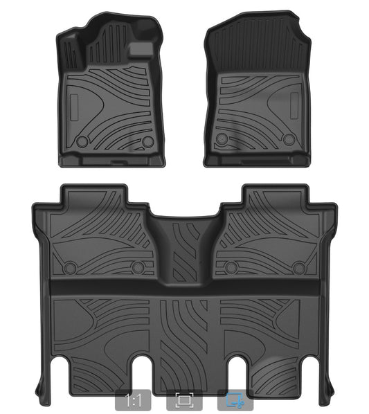Floor Mats for 2014-2021 Toyota Tundra CrewMax Cab Carpet Only 1st & 2nd Row Black