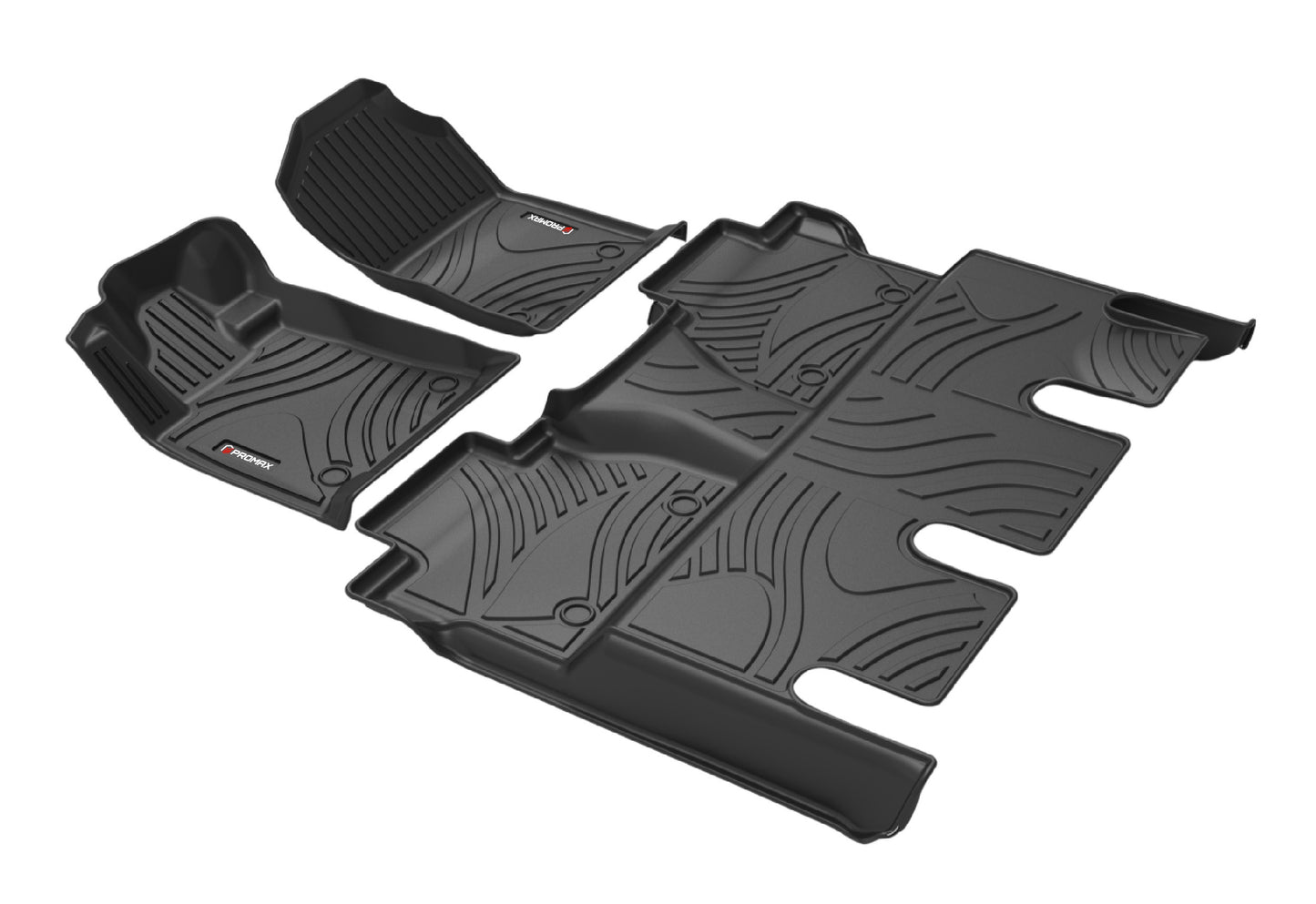 Tapis de sol pour Toyota Tundra CrewMax 2014-2021 uniquement, 1ère et 2ème rangées, noir