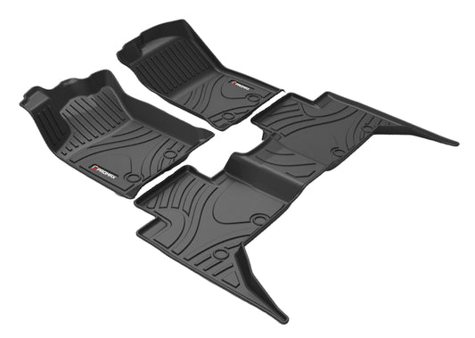 Floor Mats for 2016-2023 Toyota Tacoma Double Cap Automatic Transmission only 1st & 2nd Row Black