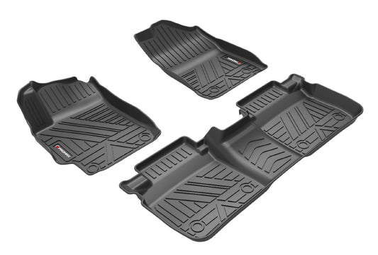 Tapis de sol pour Toyota Camry FWD 2018-2024 uniquement (ne convient pas pour hybride ou AWD) 1ère et 2ème rangée, noir