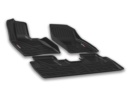 Tapis de sol pour Lexus RX 2016-2022 (RX350/RX450h) / 2018-2022 RXL (RX350L/450hL) 1ère et 2ème rangées Noir