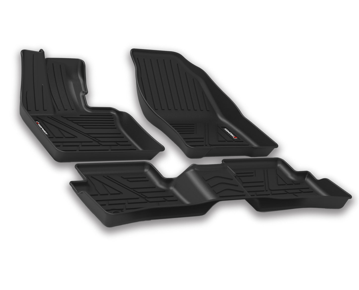 Tapis de sol pour Lexus UX 2019-2022 1re et 2e rangées noirs