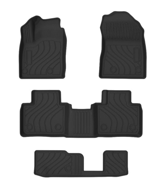 Floor Mats for 2022-2024 Mitsubishi Outlander 7 seater 1st 2nd & 3rd Row Black