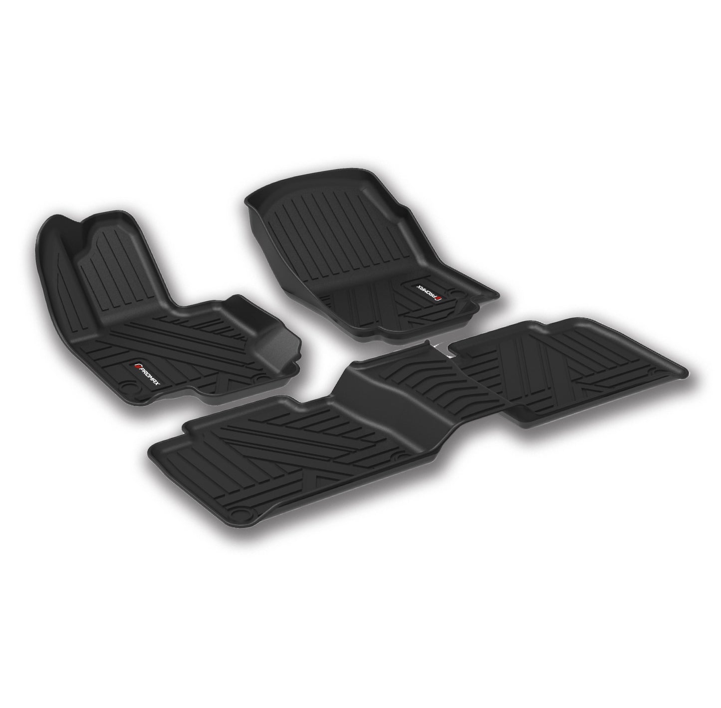 Tapis de sol pour Mercedes Benz GLE 5 places 2020-2024 (pas pour coupé) 1ère et 2ème rangées Noir