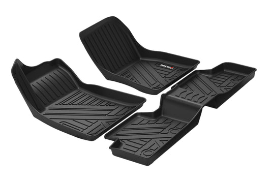 Tapis de sol pour Mercedes Benz GLB 5 places 2020-2023 1ère et 2ème rangée Noir