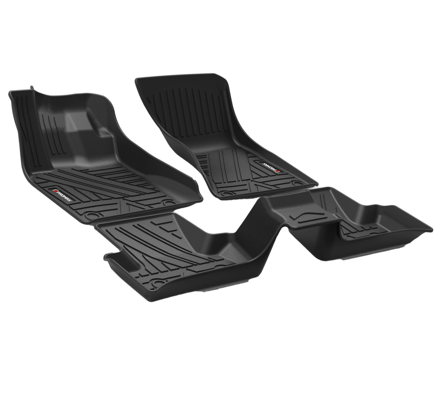 Tapis de sol pour Audi Q5 2009-2017 1ère et 2ème rangées noirs